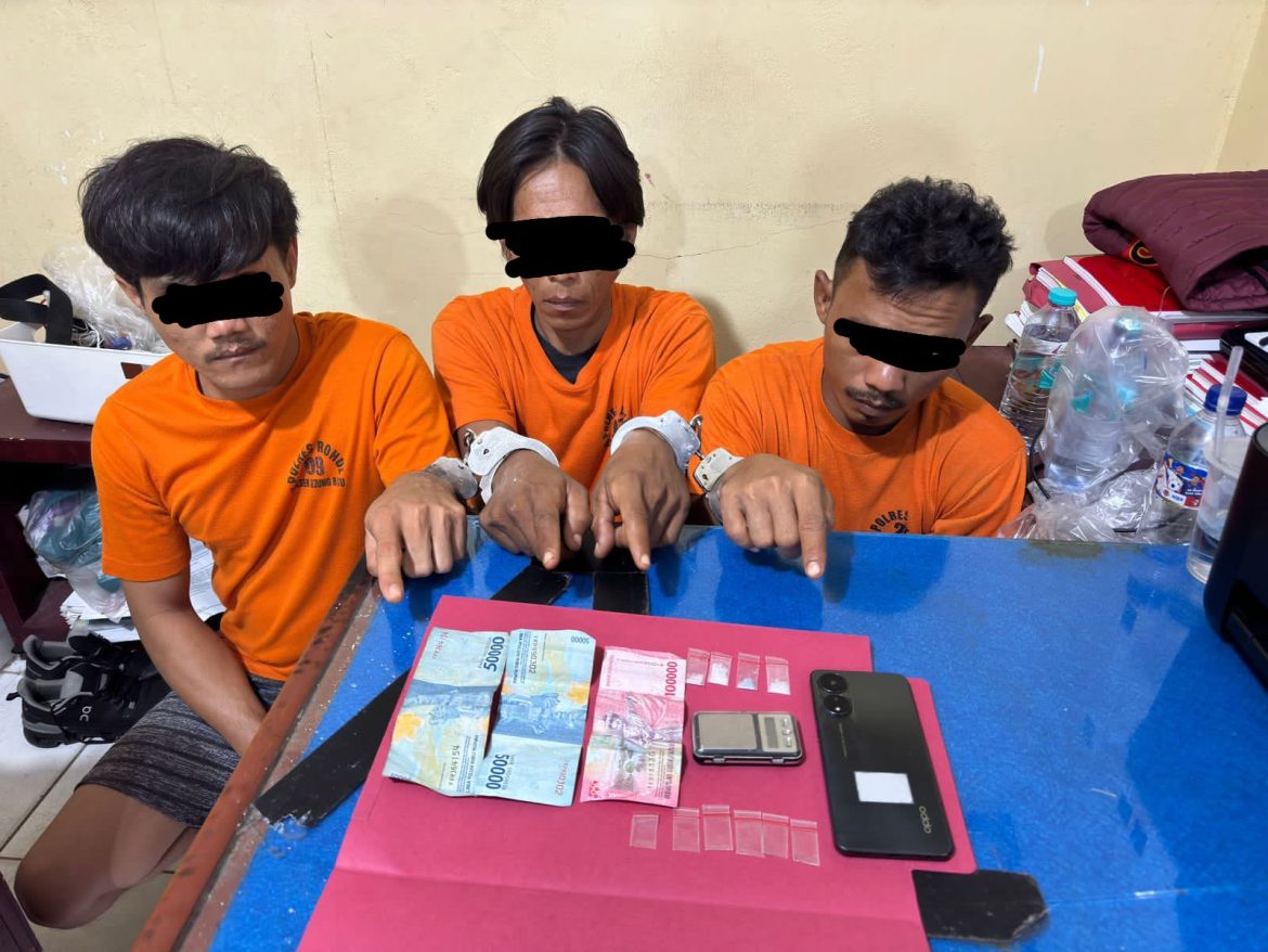 Polsek Ujung Batu Berhasil Ungkap Kasus Peredaran Narkoba Di Rumah Kontrakan Tiga Pelaku Diamankan