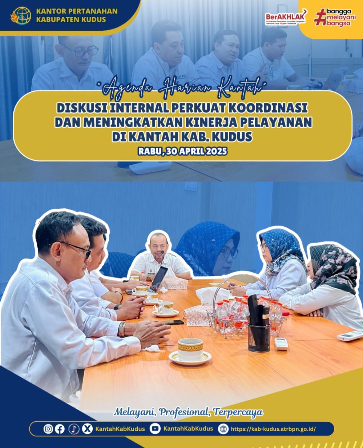 Diskusi Internal Perkuat Koordinasi dan Meningkatkan Kinerja Pelayanan Di Kantah Kab. Kudus