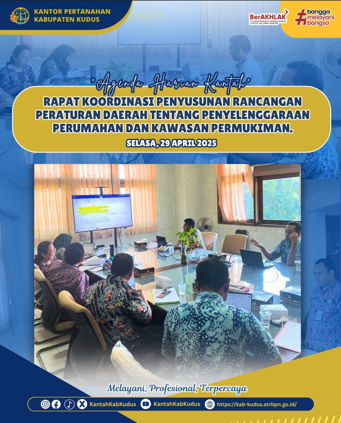 Rapat Koordinasi Penyusunan Rancangan Peraturan Daerah Tentang Penyelenggaraan Perumahan dan Kawasan Permukiman