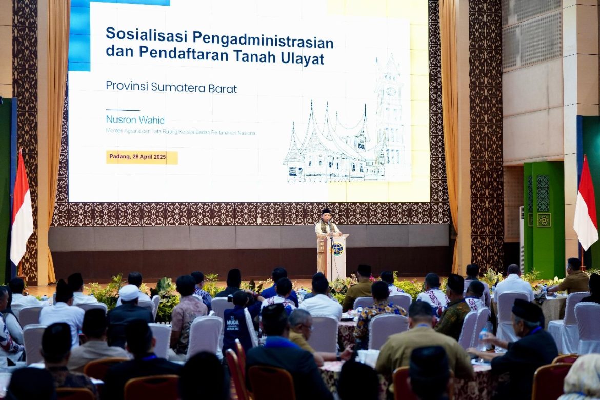 Sosialisasi Pendaftaran Tanah Ulayat di Sumatera Barat, Menteri Nusron: Negara Hadir Lindungi Hak Masyarakat Hukum Adat