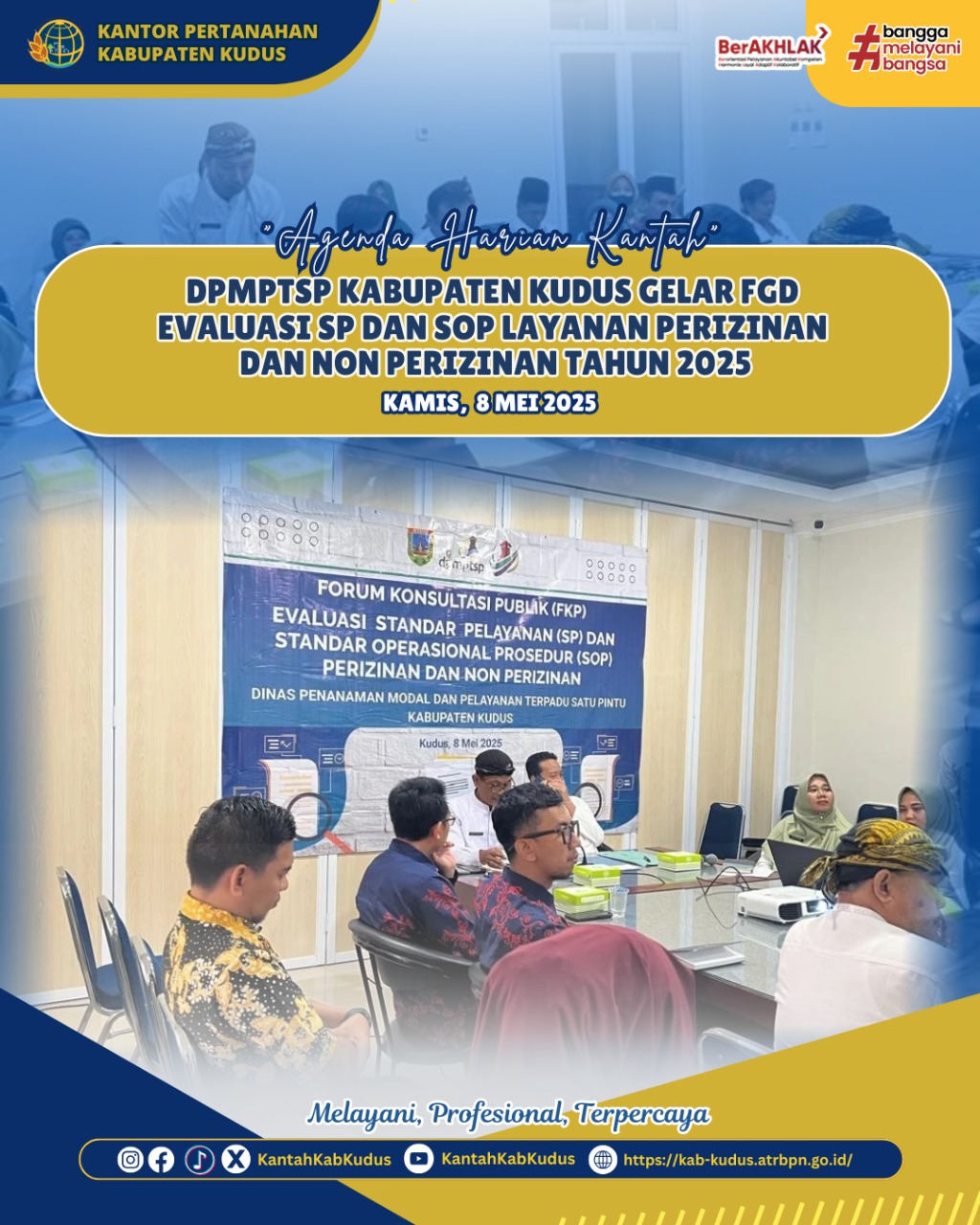 DPMPTSP Kabupaten Kudus Gelar FGD Evaluasi SP dan SOP Layanan Perizinan dan Non Perizinan Tahun 2025