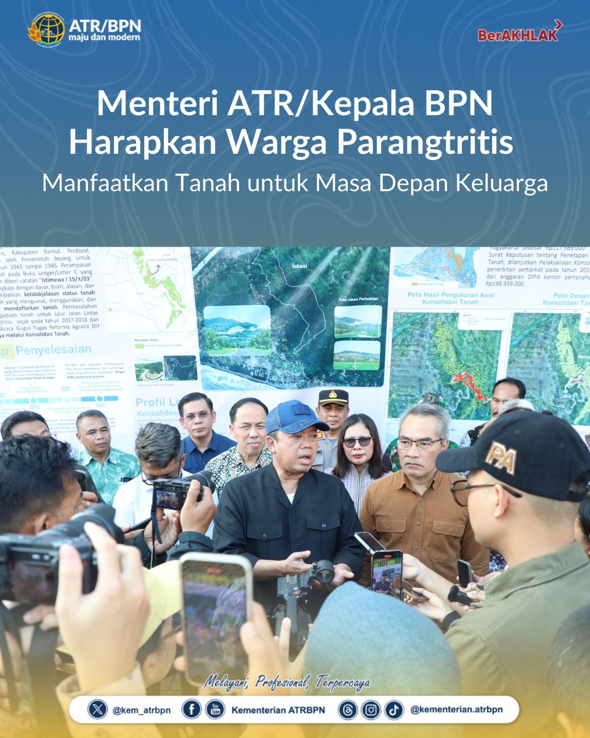 Menteri ATR/Kepala BPN Harapkan Warga Parangtritis Manfaatkan Tanah untuk Masa Depan Keluarga