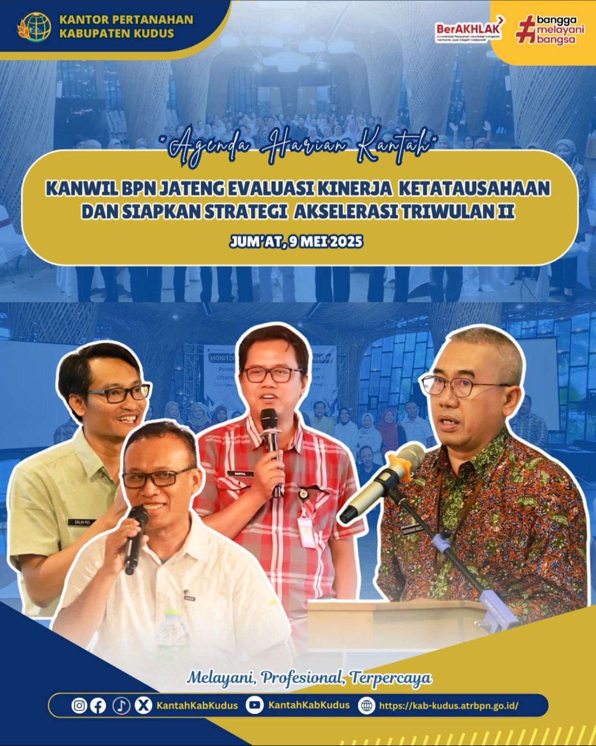 Kanwil BPN Provinsi Jawa Tengah Evaluasi Kinerja Ketatausahaan dan Siapkan Strategi Akselerasi Triwulan II
