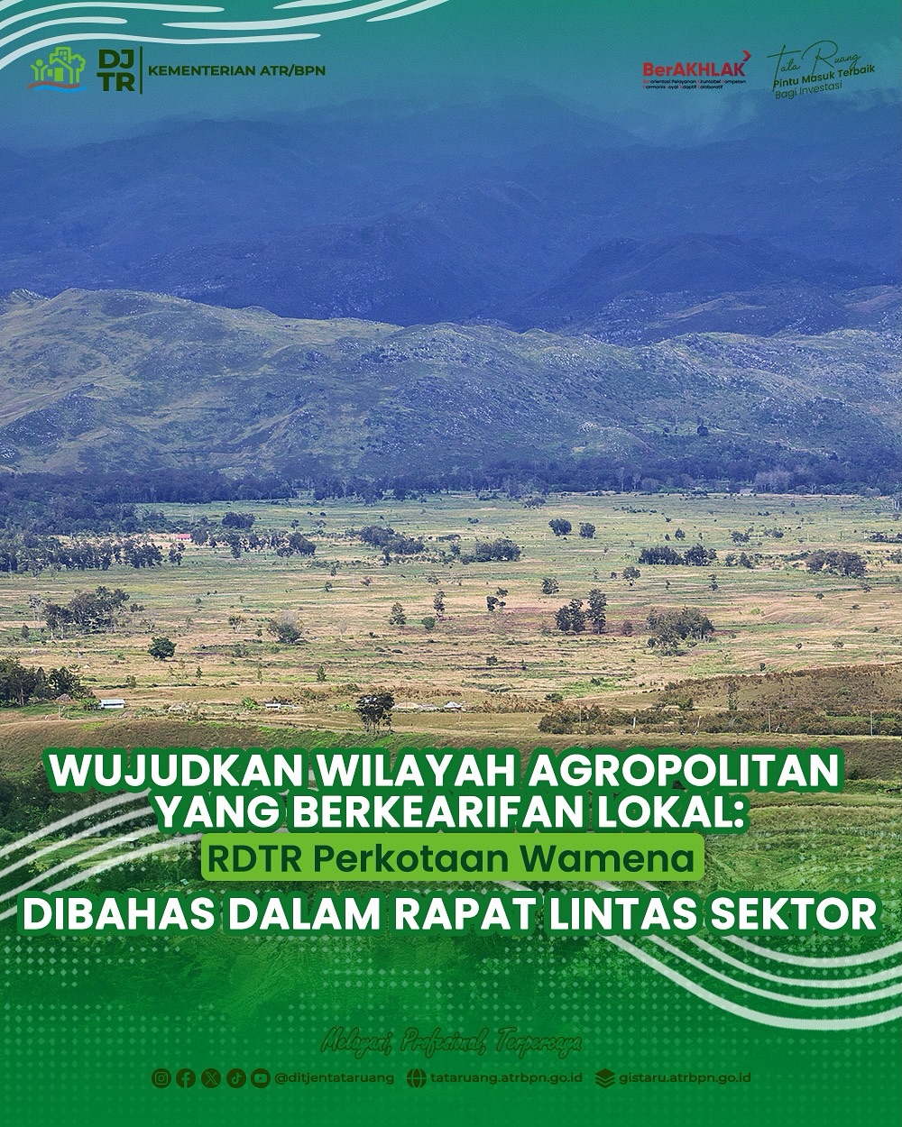 Wujudkan Wilayah Argopolitan yang Berkearifan Lokal: RDTR Perkotaan Wamena Dibahas dalam Rapat Lintas Sektor oleh Direktorat Jenderal Tata Ruang