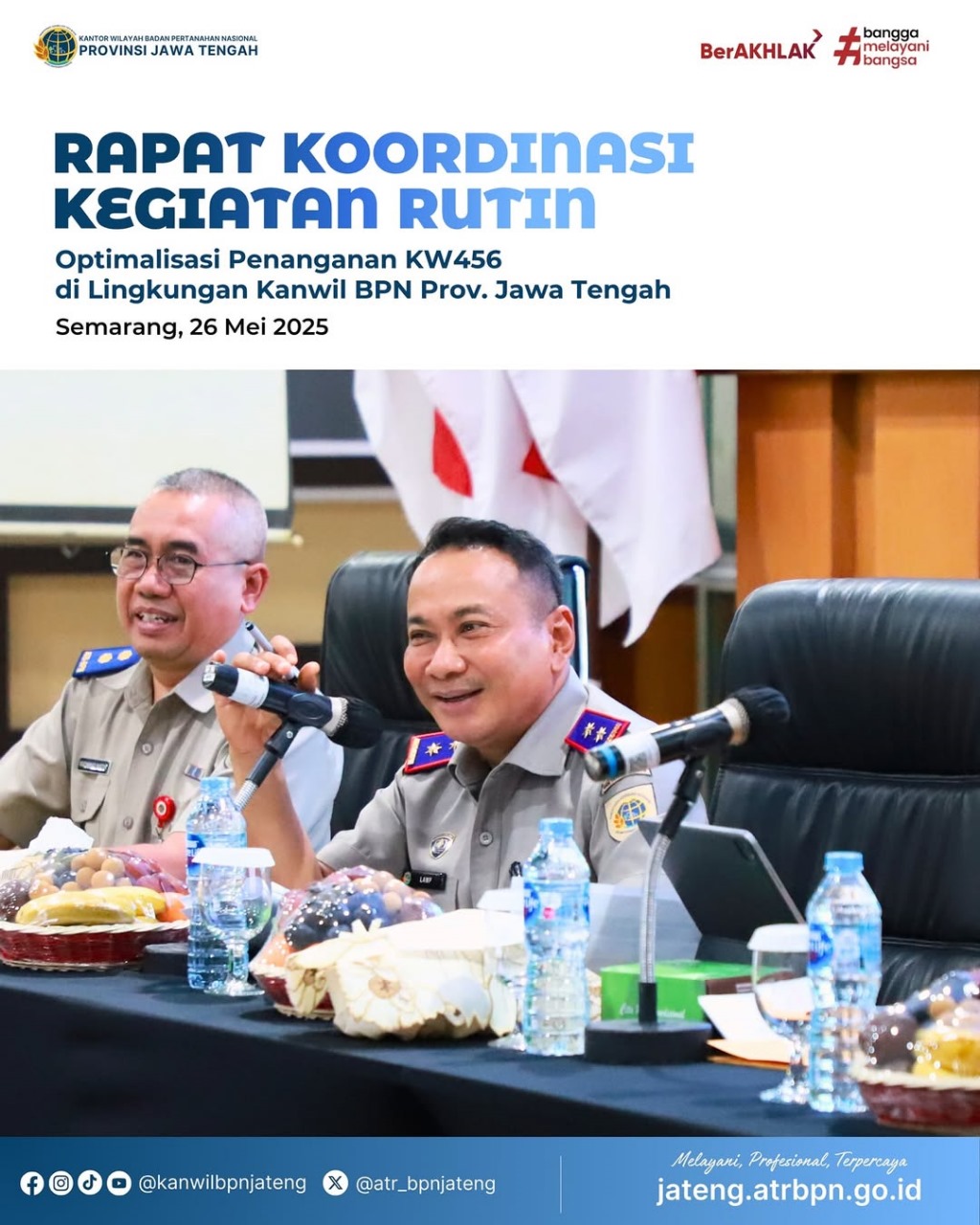 Kantor Pertanahan Kabupaten Kudus ikuti Rapat Koordinasi Kegiatan Rutin, Optimalisasi Penanganan KW4,5,6 di Lingkungan Kanwil BPN Provinsi Jawa Tengah