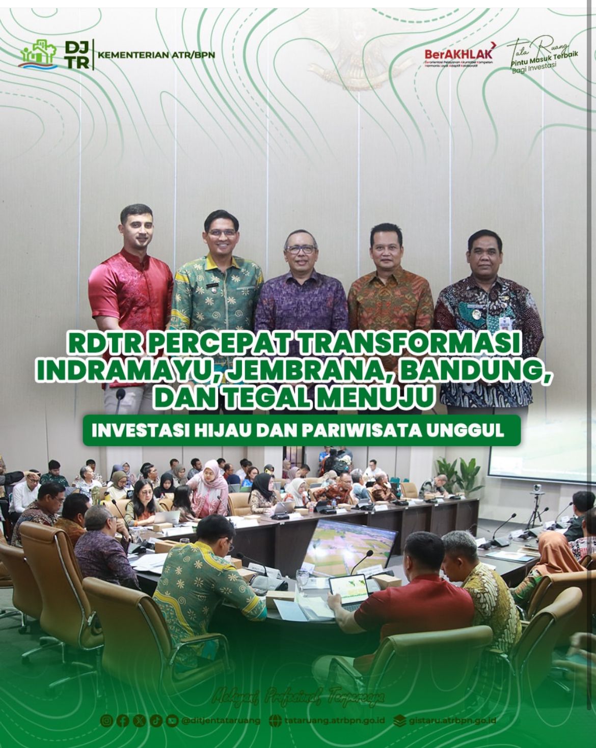 RDTR Percepatan Transformasi Indramayu, Jembrana, Bandung dan Tegal menuju Investasi Hijau dan Pariwisata Unggul oleh Direktorat Jenderal Tata Ruang, Kementerian Agraria dan Tata Ruang/Badan Pertanahan Nasional