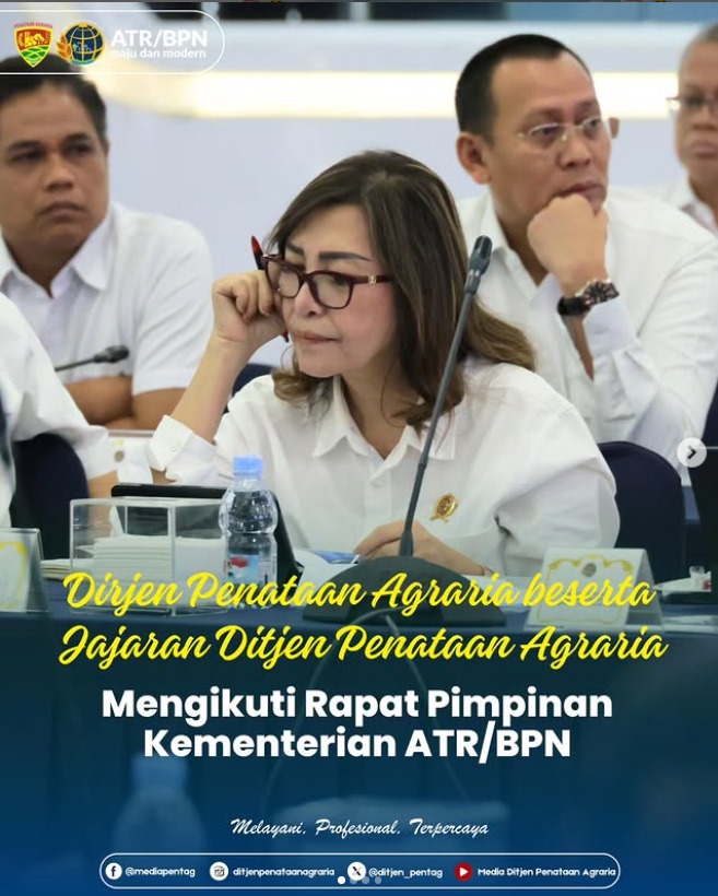 Dirjen Penataan Agraria beserta Jaajran Dirjen Penataan Agraria Mengikuti Rapat Pimpinan Kementerian ATR/BPN