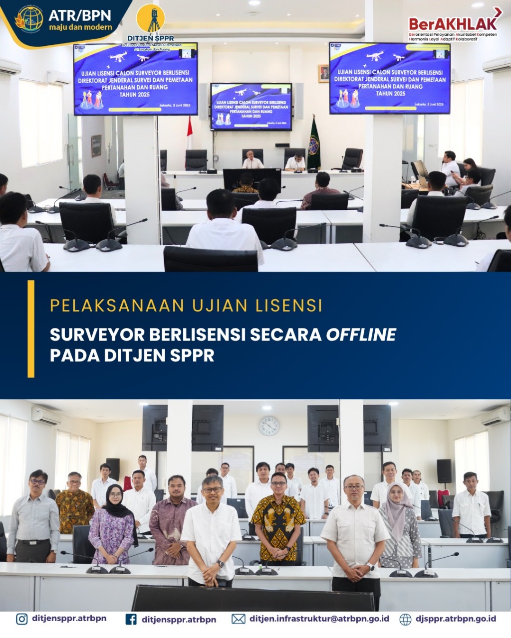 Pelaksanaan Ujian Lisensi Surveyor Berlisensi Secara Offline pada Ditjen SPPR Kementerian ATR/BPN