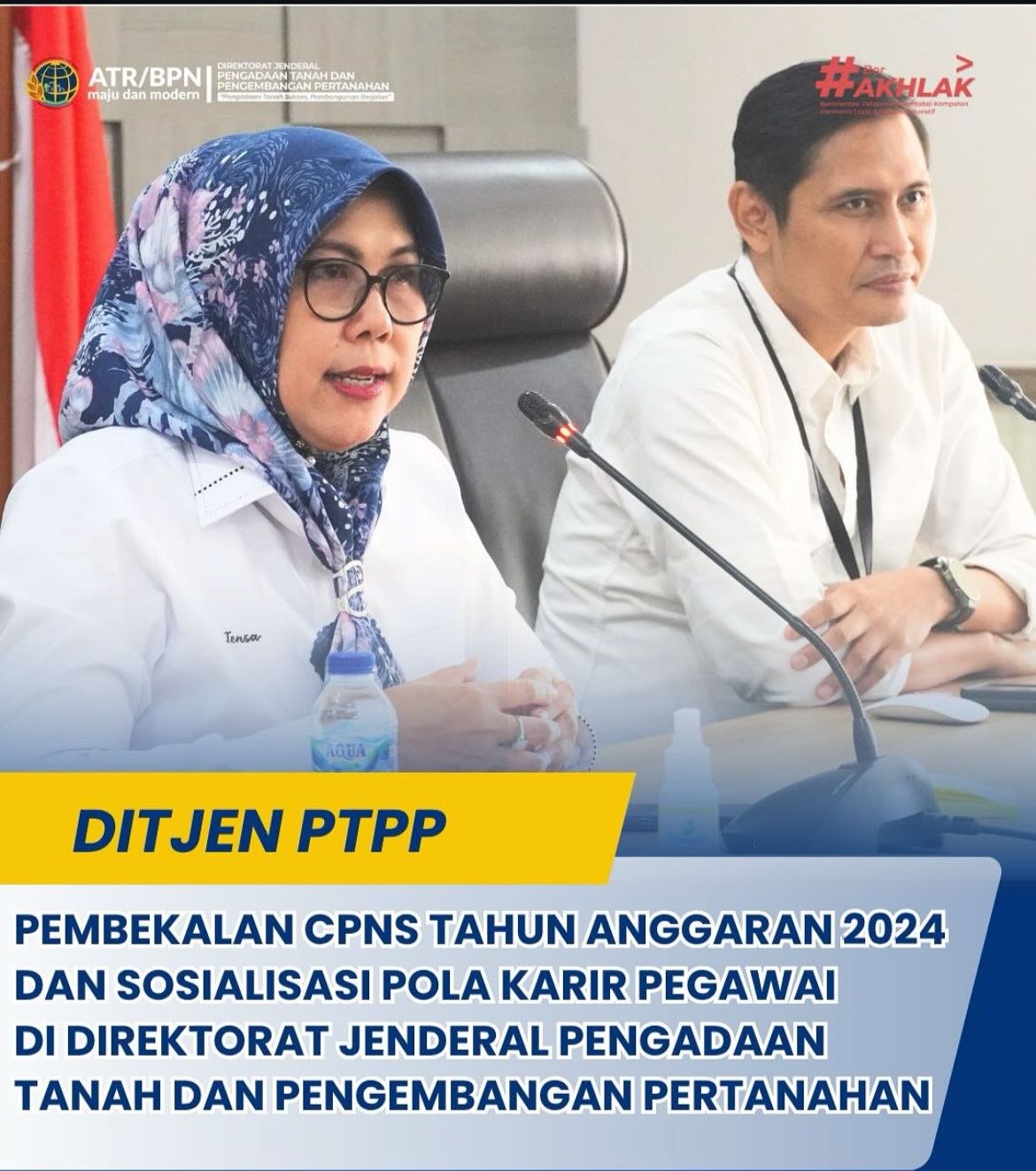 Pembekalan CPNS Tahun Anggaran 2024 dan Sosialisasi pola Karir Pegawai di Direktorat Jenderal Pengadaan Tanah dan Pengembangan Pertanahan Kementerian ATR/BPN