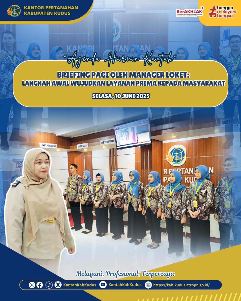 Briefing Pagi oleh Manager Loket, Langkah Awal Wujudkan Layanan Prima Kepada Masyarakat