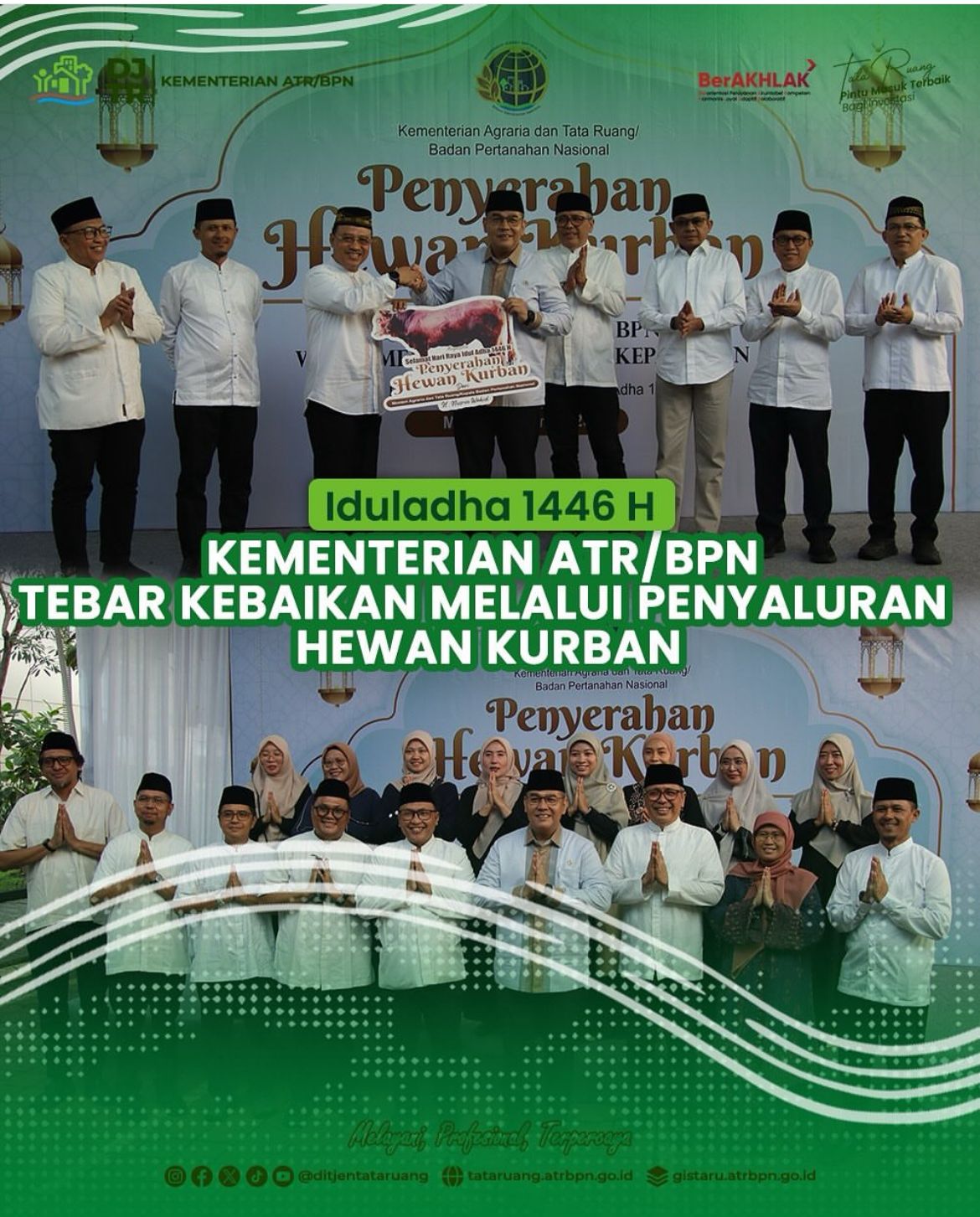 Idul Adha 1446 H, Kementerian ATR/BPN Tebar Kebaikan Melalui Penyaluran Hewan Qurban