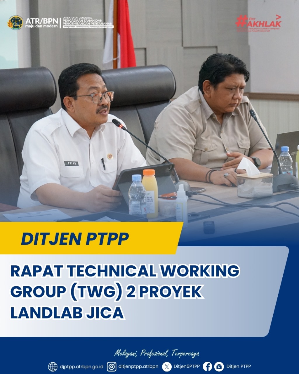 Rapat Technical Working Group (TWG) 2 Proyek LANDLAB JICA oleh Direktorat Jenderal Pengadaan Tanah dan Pengembangan Pertanahan, Direktorat Konsolidasi Tanah dan Pengembangan Pertanahan Kementerian ATR/BPN