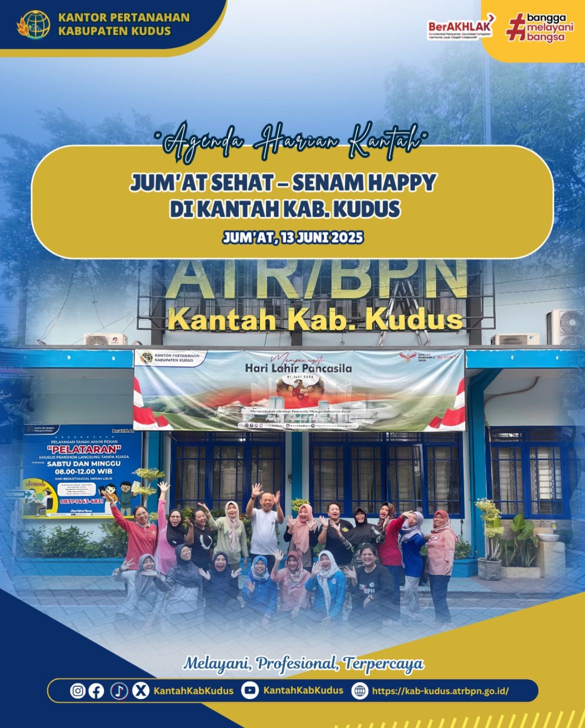 Jum’at Sehat – Senam Happy di Kantor Pertanahan Kabupaten Kudus