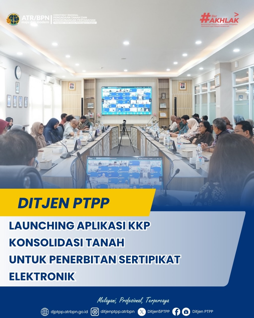 Direktorat Jenderal Pengadaan Tanah dan Pengembangan Pertanahan, Direktur Jenderal PTPP Launching aplikasi KKP Konsolidasi Tanah untuk Penerbitan Sertipikat Elektronik