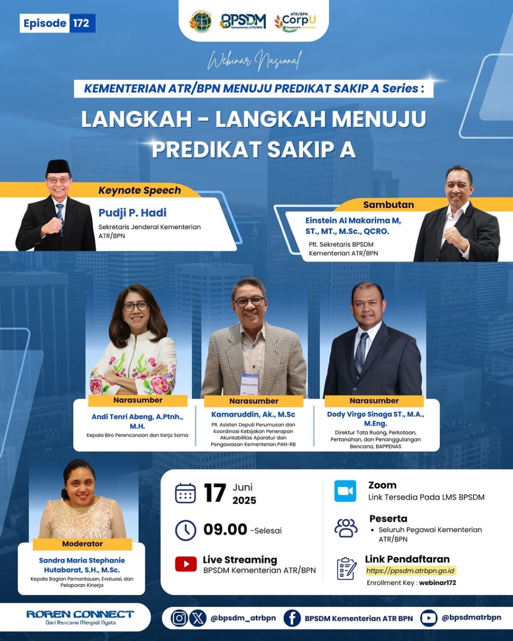 Webinar Nasional Kementerian ATR/BPN Menuju Predikat SAKIP A