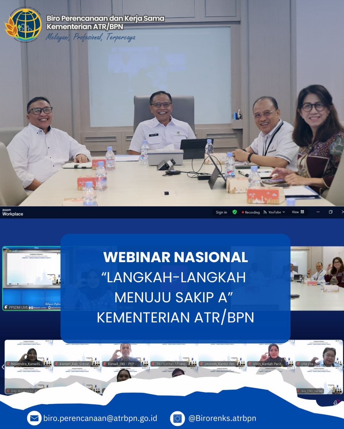Webinar Nasional Langkah-Langkah Menuju SAKIP A Kementerian ATR/BPN