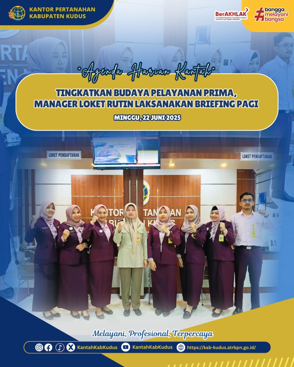 Tingkatkan Budaya Pelayanan Prima, Manager Loket Rutin laksanakan Briefing Pagi
