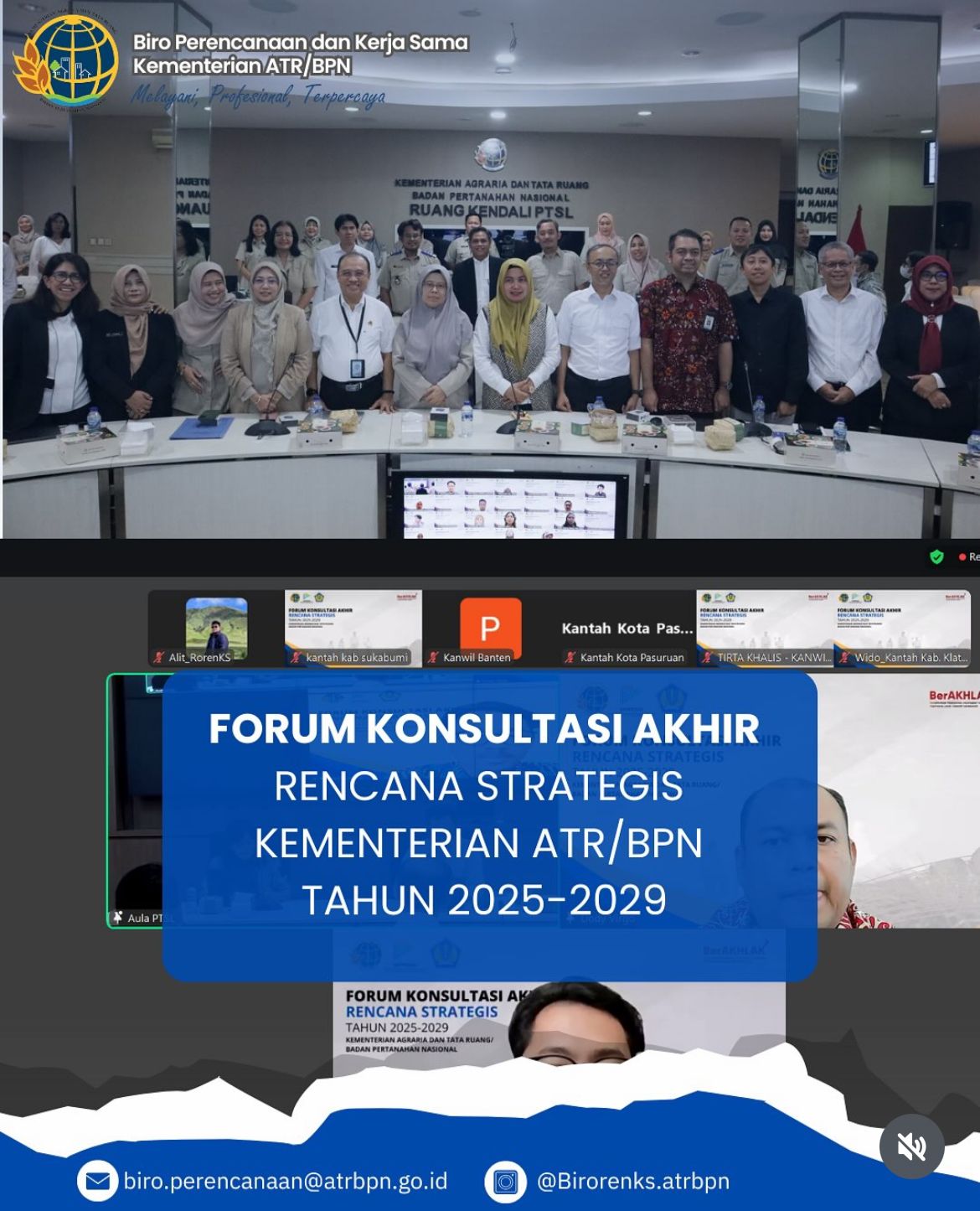 Forum Konsultasi Akhir Rencana Strategis Kementerian ATR/BPN Tahun 2025-2029