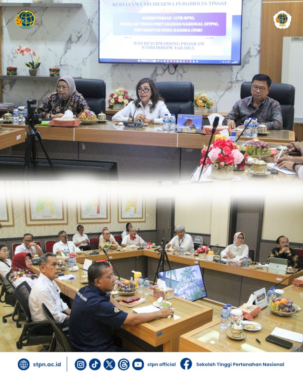 Direktur Jenderal Penataan Agraria, Kementerian Agraria dan Tata Ruang/Badan Pertanahan Nasional (ATR/BPN), Yulia Jaya Nirmawati melakukan kunjungan ke Sekolah Tinggi Pertanahan Nasional (STPN)