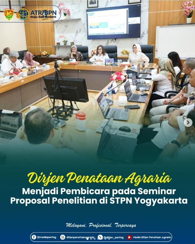 Dirjen Penataan Agraria Menjadi Pembicara pada Seminar Proposal Penelitian di STPN Yogyakarta