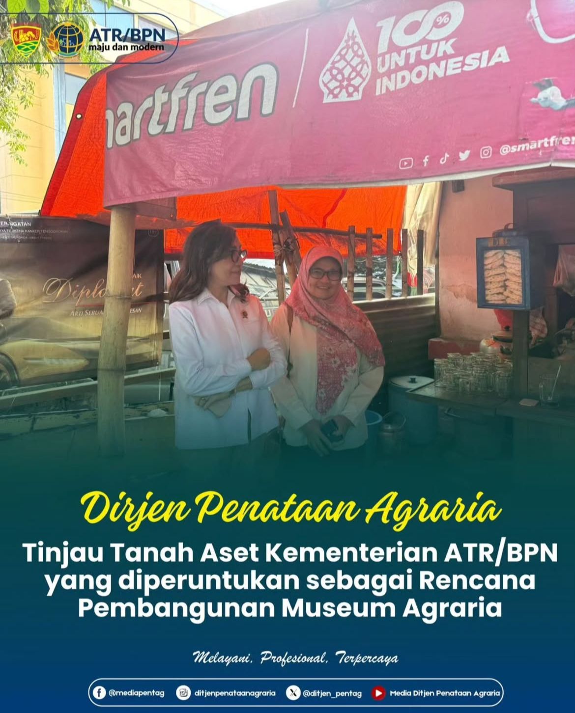 DIRJEN PENATAAN AGRARIA TINJAU TANAH ASET KEMENTERIAN ATR/BPN YANG DIPERUNTUKAN SEBAGAI RENCANA PEMBANGUNAN MUSEUM AGRARIA