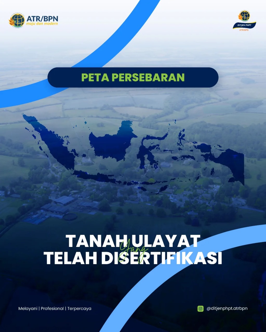Peta Kementerian ATR/BPN tentang Persebaran Tanah Ulayat Telah disertifikasi