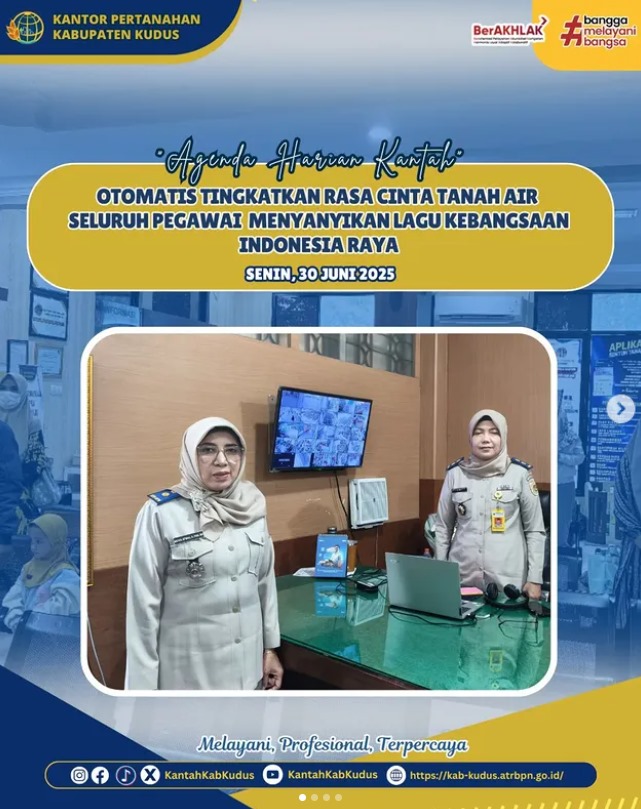 Otomatis Tingkatkan Rasa Cinta Tanah Air, Seluruh Pegawai Menyanyikan Lagu Kebangsaan Indonesia Raya