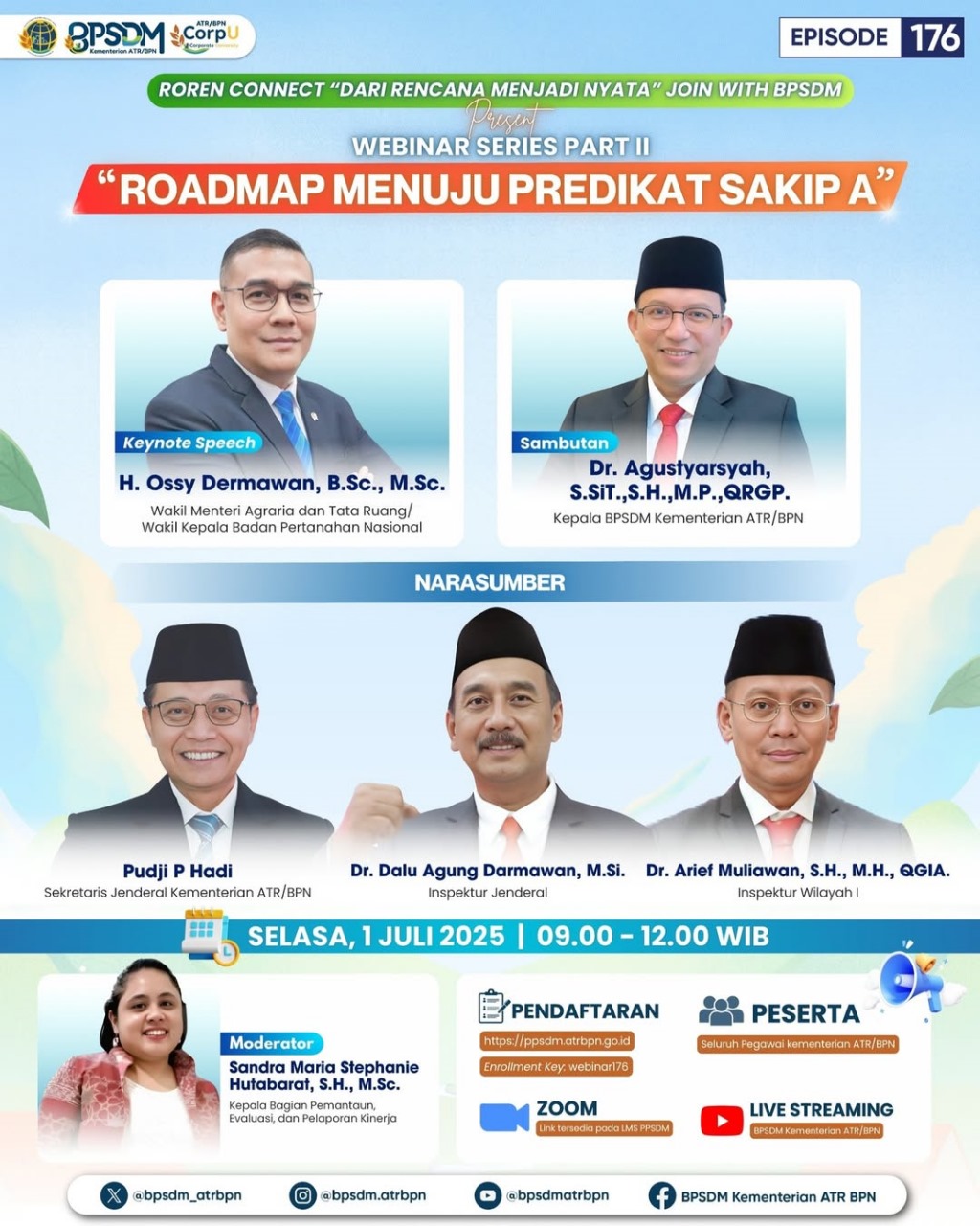 Webinar Nasional Kementerian ATR/BPN “Roren Connect “Dari Rencana Menjadi Nyata” Join With BPSDM, Webinar Series Part II