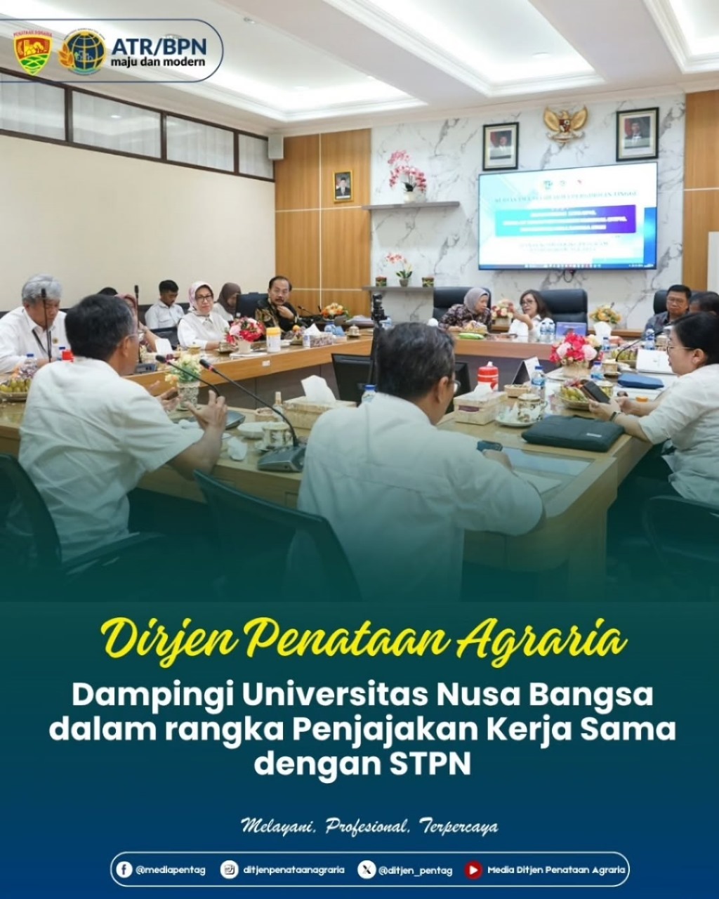 Dirjen Penataan Agraria Dampingi Universitas Nusa Bangsa dalam Rangka Penjajakan Kerja Sama dengan STPN