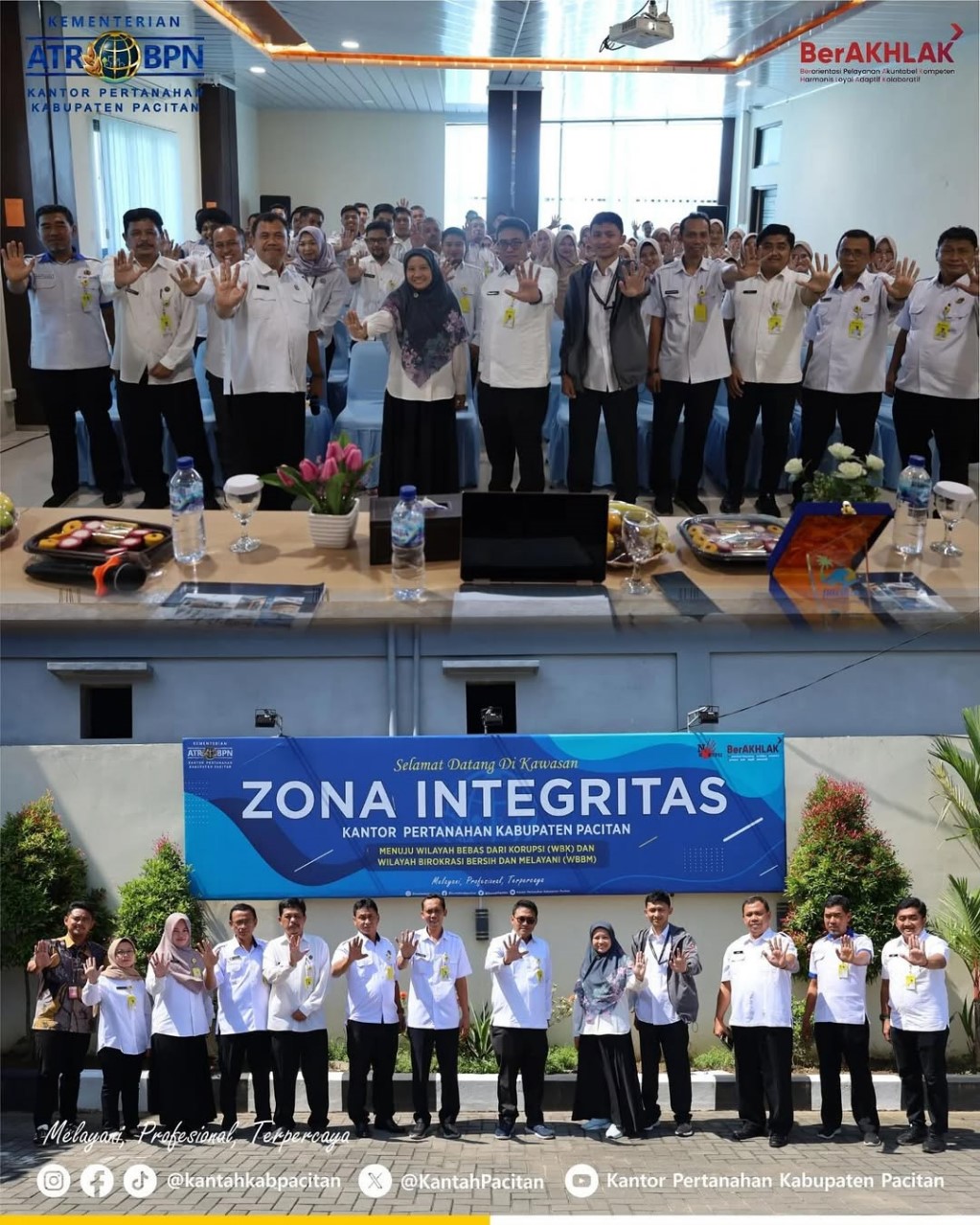 Monitoring dan Evaluasi Implementasi Zona Integritas oleh Tim Inspektorat Jenderal (Itjen) Kementerian ATR/BPN