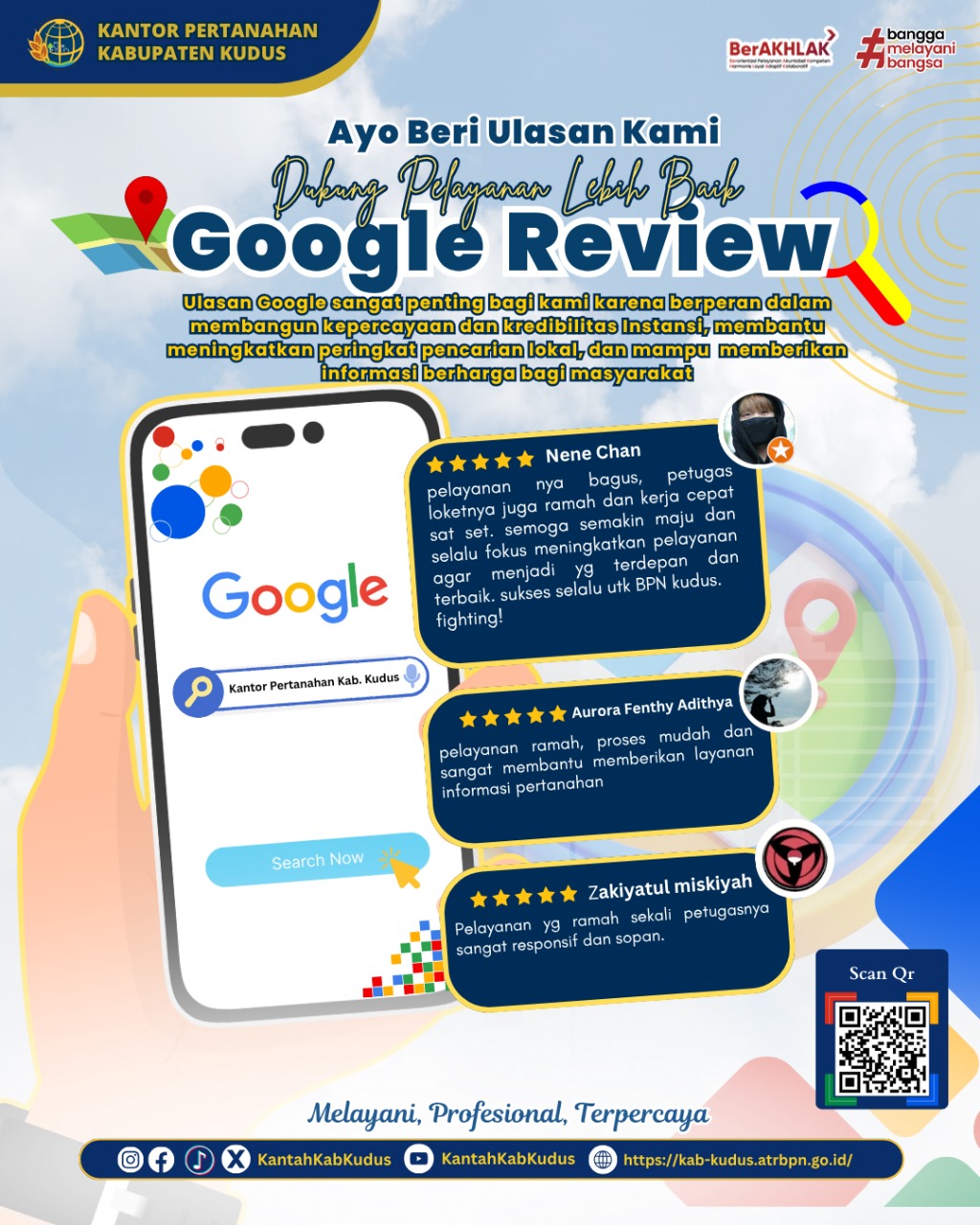 Ayo Beri Ulasan di Google Review – Dukung Pelayanan Lebih Baik pada Kantor Pertanahan Kabupaten Kudus!
