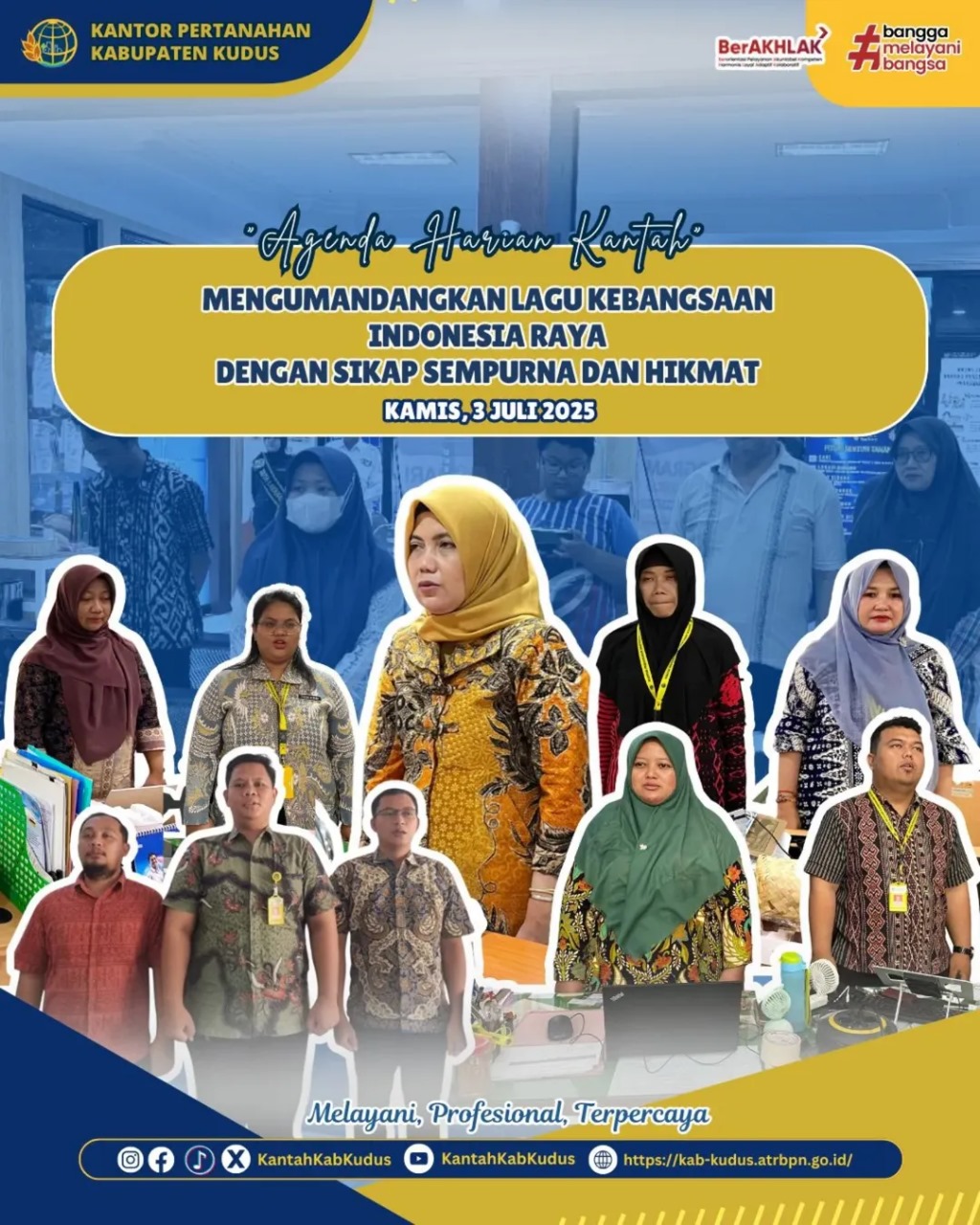 Mengumandangkan Lagu Kebangsaan Indonesia Raya dengan Sikap Sempurna dan Hikmat