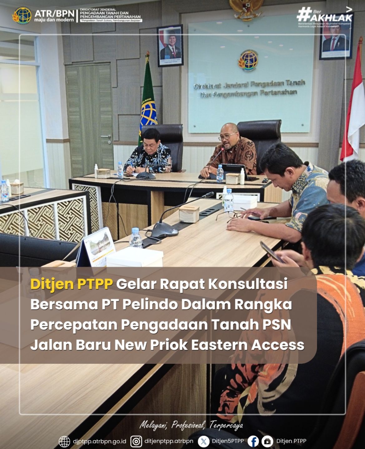 Direktorat Jenderal Pengadaan *Tanah dan Pengembangan Pertanahan (Ditjen PTPP) Kementerian ATR/BPN menggelar rapat koordinasi dengan PT Pelabuhan Indonesia (Pelindo)