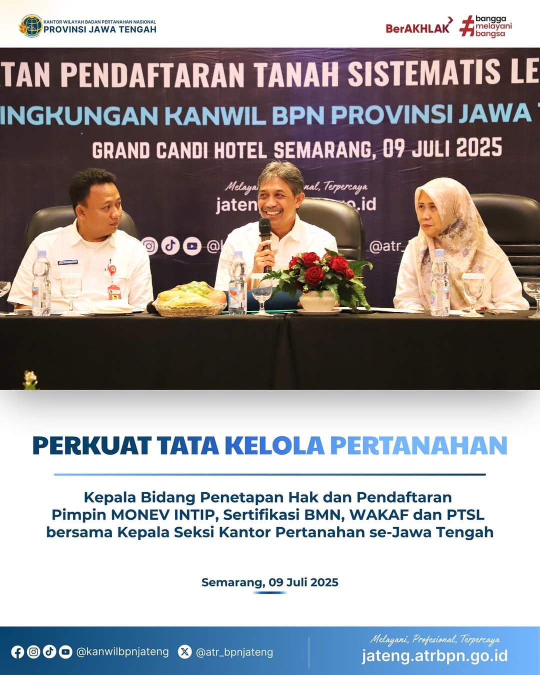 Perkuat Tata Kelola Pertanahan, Kepala Bidang Penetapan Hak dan Pendaftaran pimpin MONEV INTOP, Sertifikasi BMN, Wakaf dan PTSL Bersama Kepala Seksi Kantor Pertanahan Kabupaten Kudus