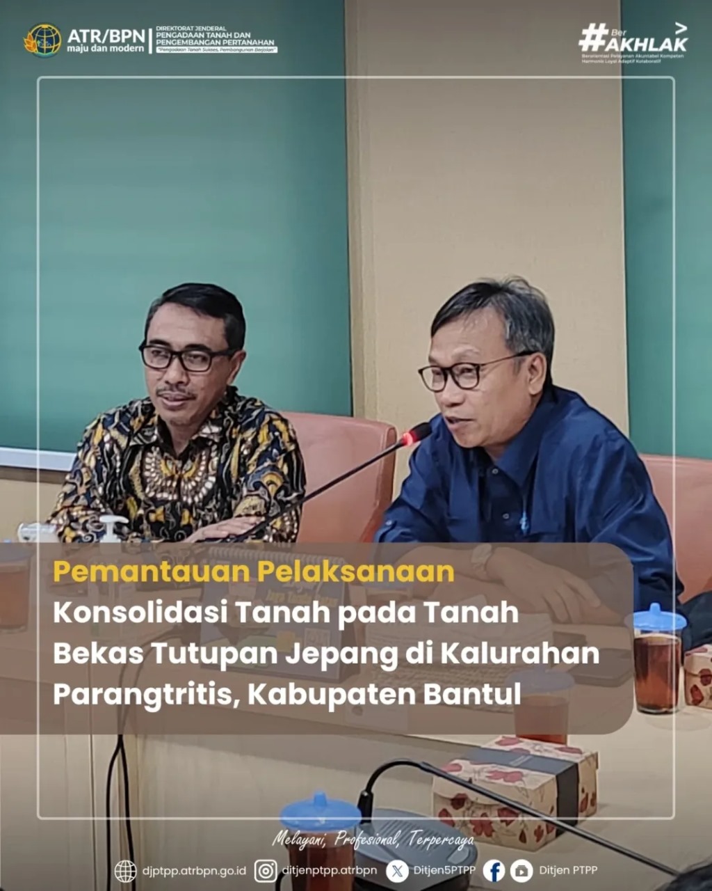 Pemantauan Pelaksanaan Konsolidasi Tanah pada Tanah Bekas Tutupan Jepang di Kalurahan Parangtritis, Kabupaten Bantul