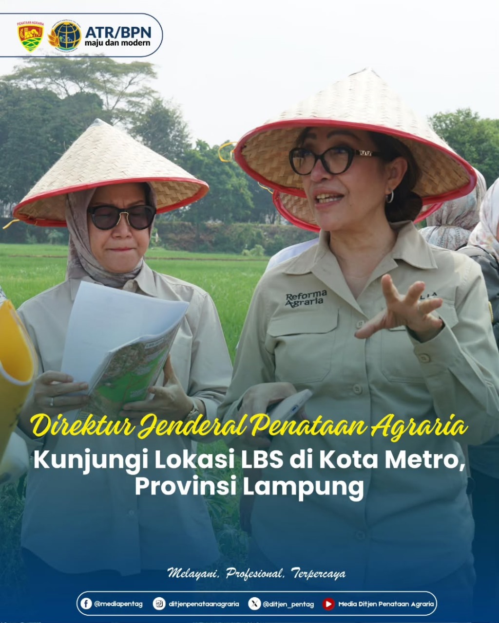 Direktur Jenderal Penataan Agraria Kunjungi Lokasi LBS di Kota Metro Provinsi Lampung