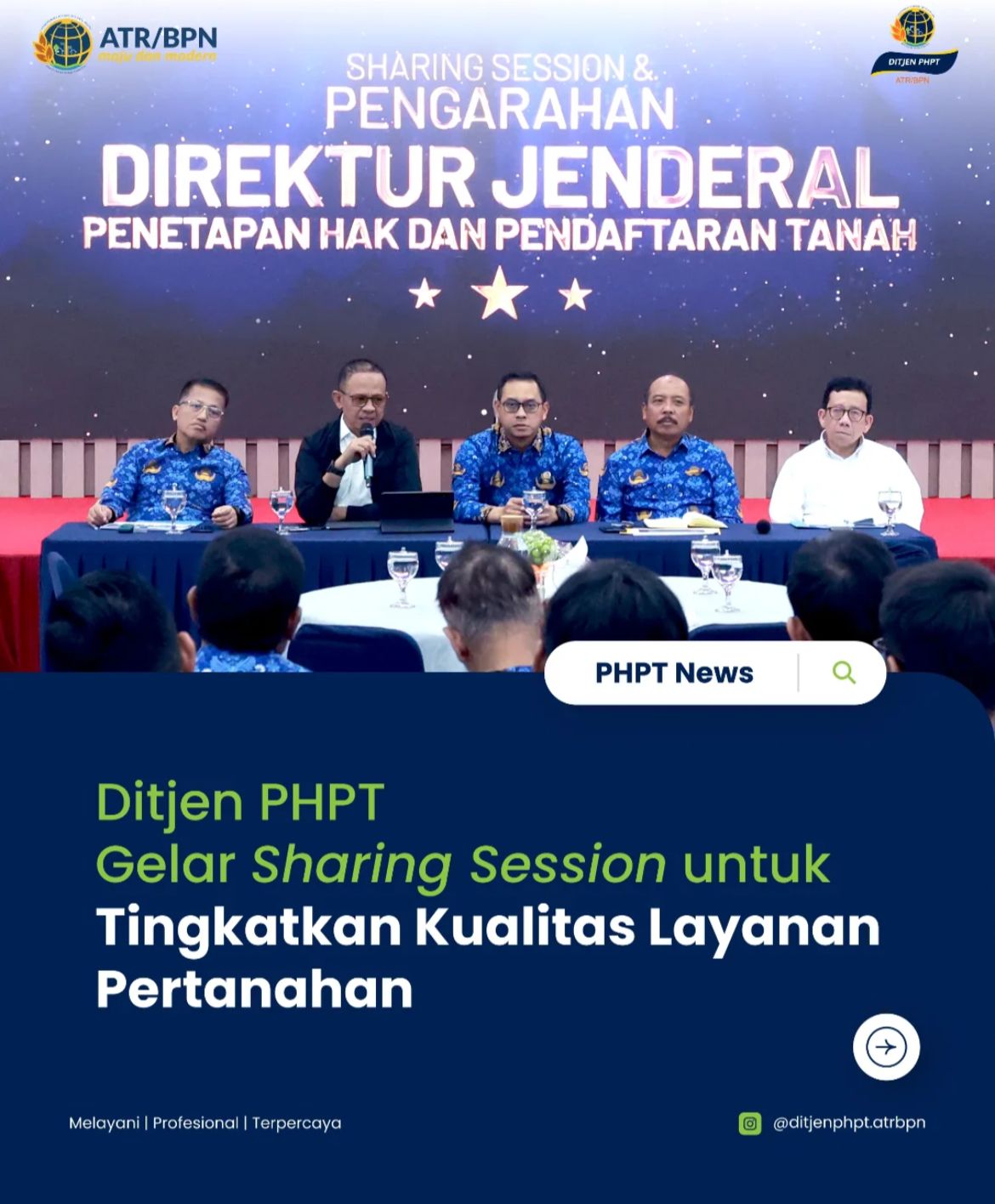 Dirjen PHPT Gelar Sharing Session untuk Tingkatkan Kualitas Layanaan Pertanahan