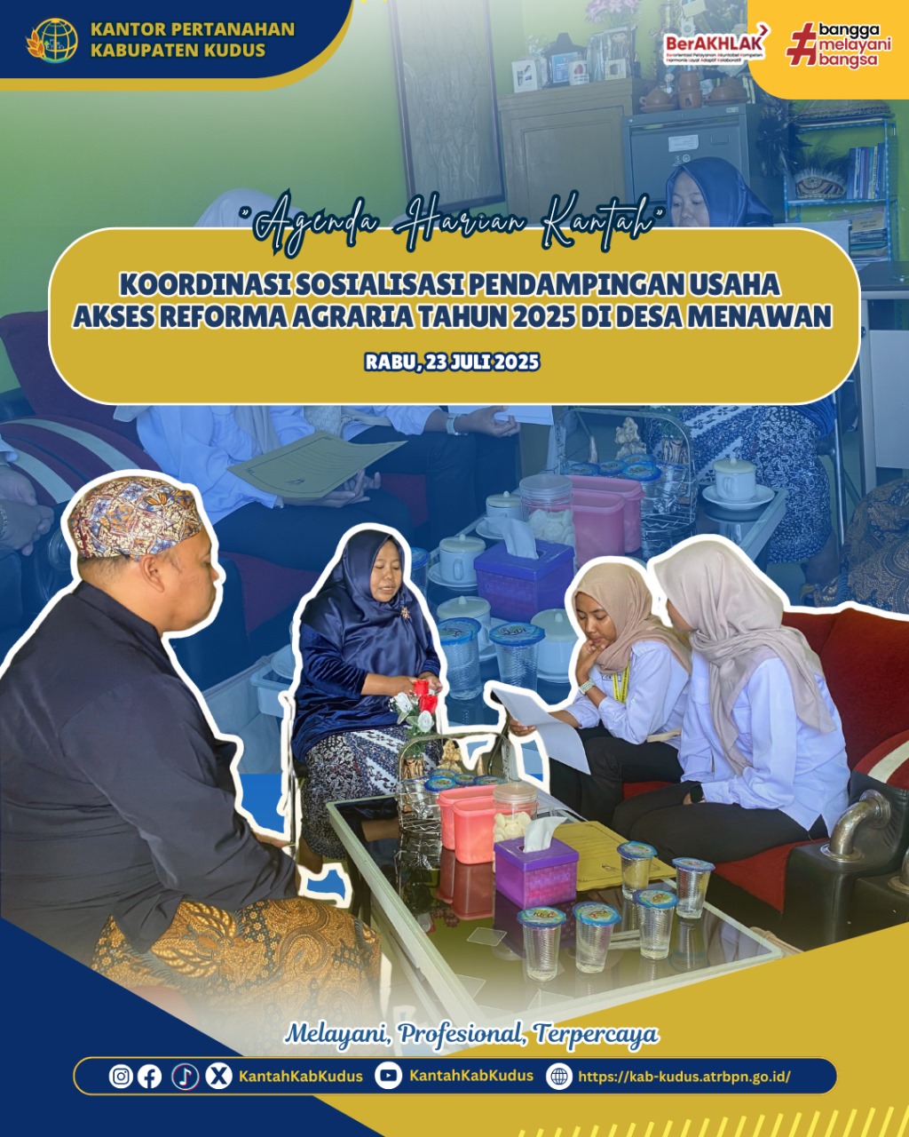 Koordinasi Sosialisasi Pendampingan Uaha Akses Reforma Agraria Tahun 2025 Di Desa Menawan
