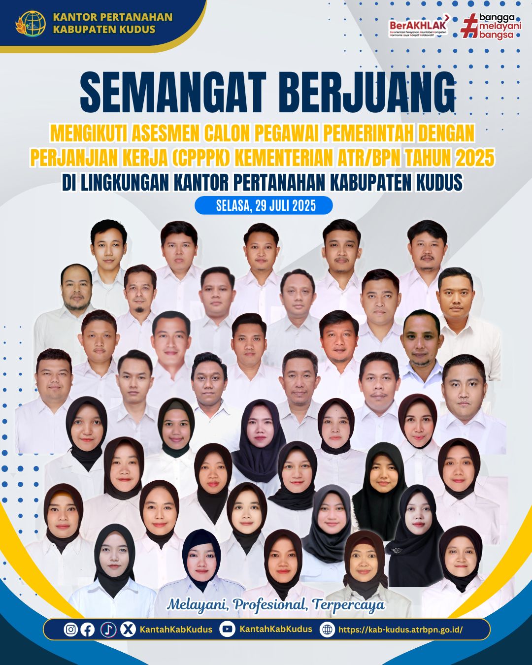 Semangat berjuang test Asesmen CPPPK di Kantor Pertanahan Kabupaten Kudus