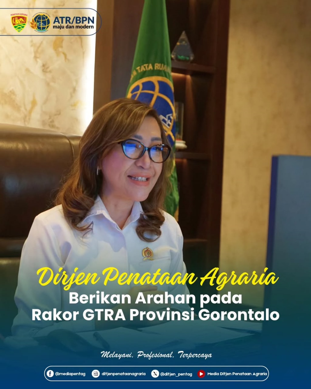 Dirjen Penataan Agraria Kementerian ATR/BPN Berikan Arahan pada Rakor GTRA Provinsi Gorontalo