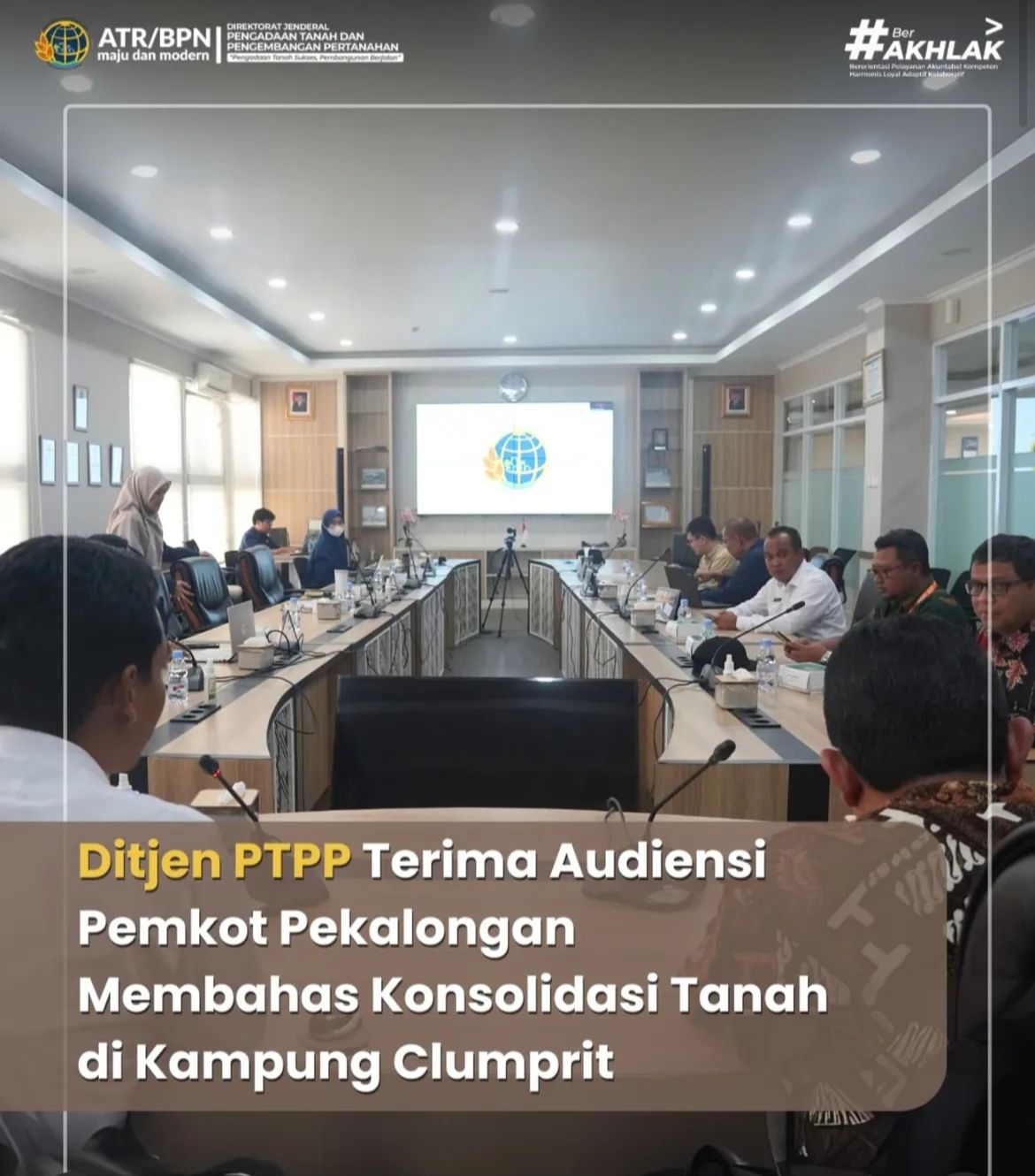 Ditjen PTPP Kementerian ATR/BPN Terima Audiensi Pemkot Pekalongan Bahas Konsolidasi Tanah di Kampung Clumprit