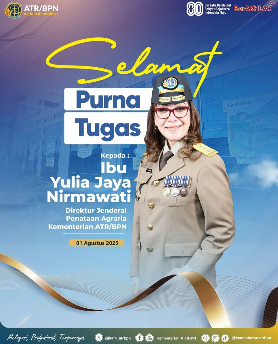 Selamat Purna Tugas Kepada Ibu Yulia Jaya Nirmawati