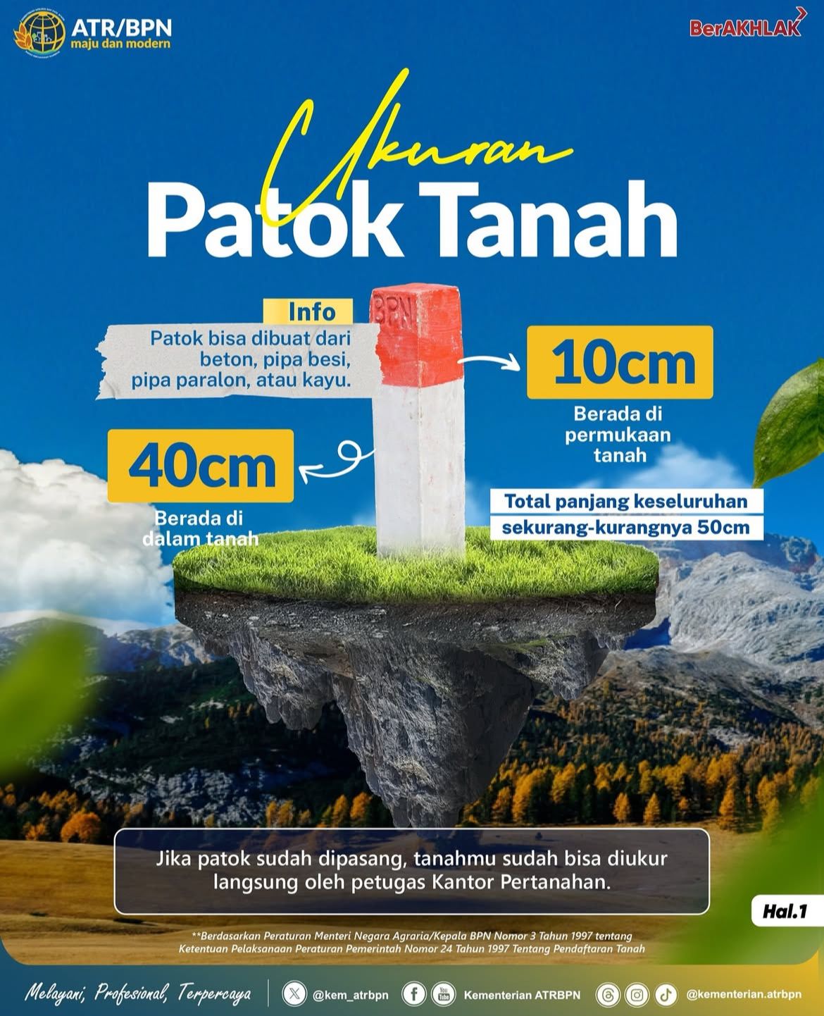 Ukuran Patok Tanah Tanda Batas