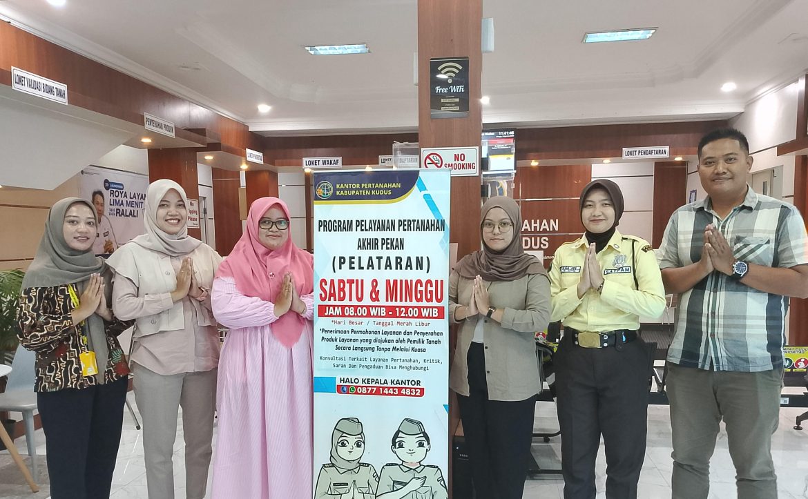 Kantor Pertanahan Kabupaten Kudus Siap Sedia Melayani pada Program Pelataran Minggu