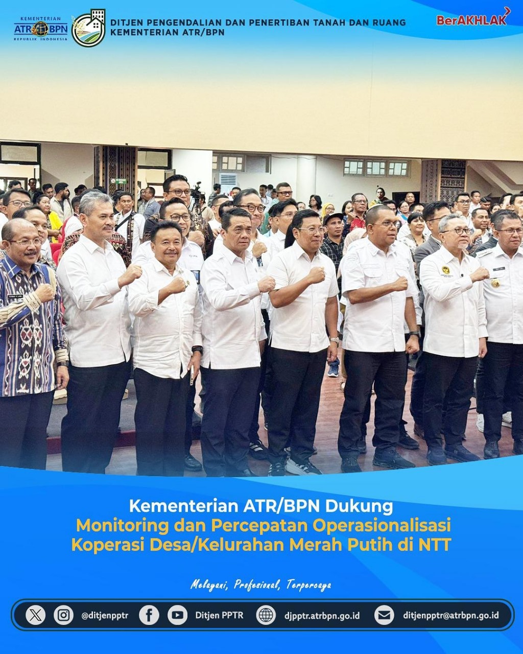 Kementerian ATR/BPN Dukung Monitoring dan Percepatan Operasionalisasi Koperasi Desa/kelurahan Merah Putih di NTT