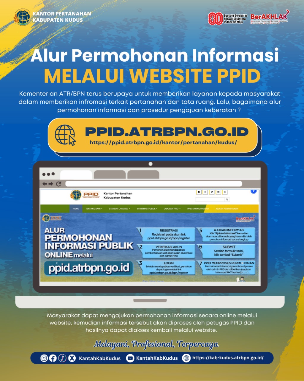 Masyarakat kini dapat memperoleh berbagai informasi terkait pertanahan dan tata ruang secara lebih mudah, cepat, dan transparan melalui Website PPID Kantor Pertanahan Kabupaten Kudus