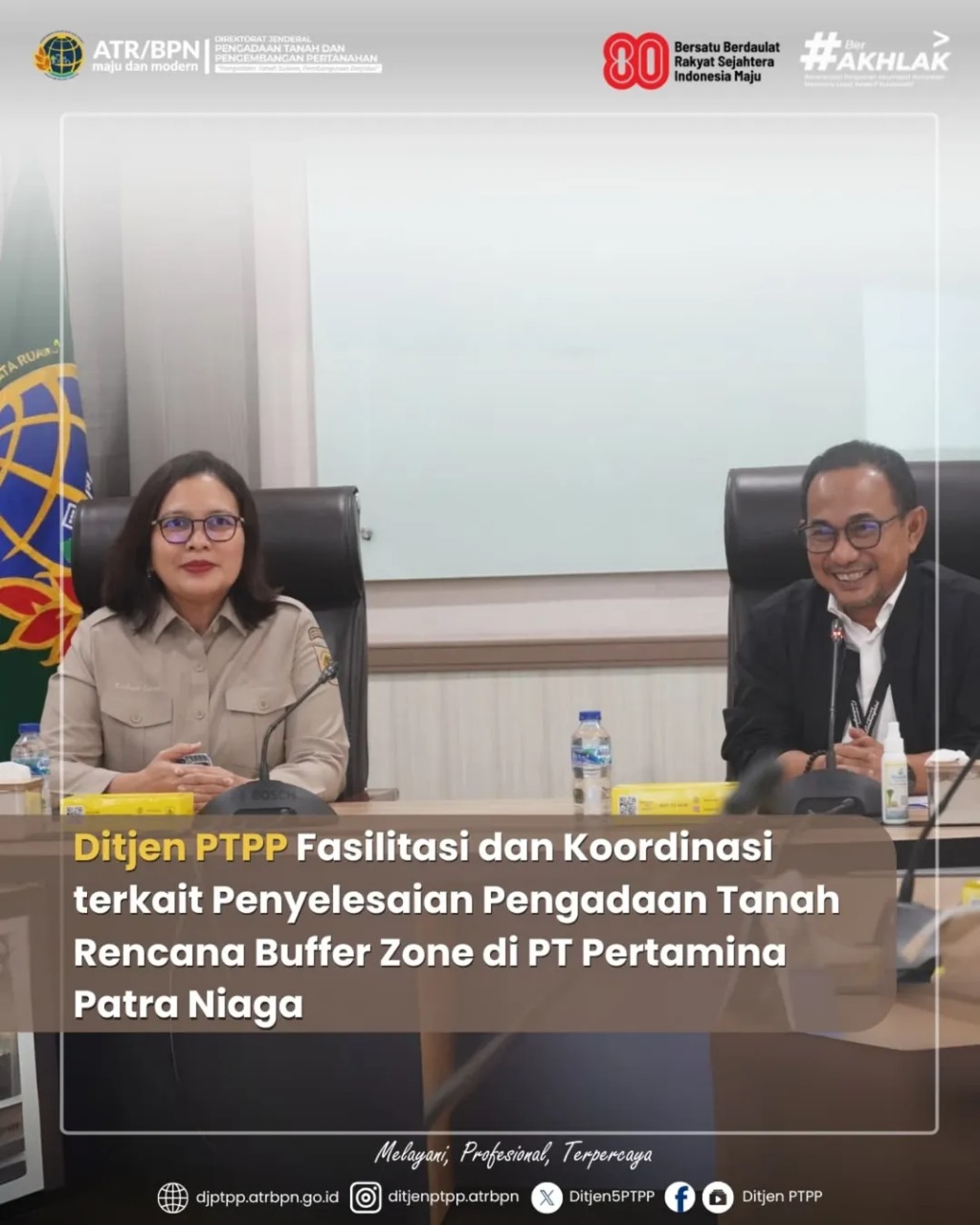 Ditjen PTPP Fasilitasi dan Koordinasi terkait Penyelesaian Pengadaan Tanah Rencana Buffer Zone di PT Pertamina Patra Niaga