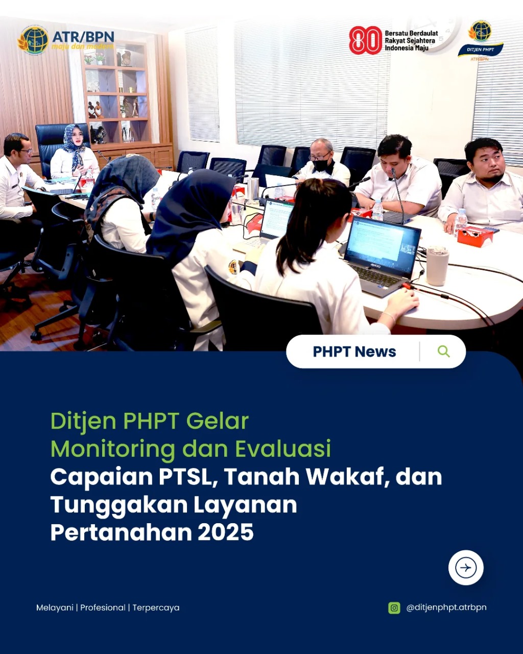 Ditjen PHPT Gelar Monitoring dan Evaluasi Capaian PTSL, Tanah Wakaf dan Tunggakan Layanan Pertanahan 2025