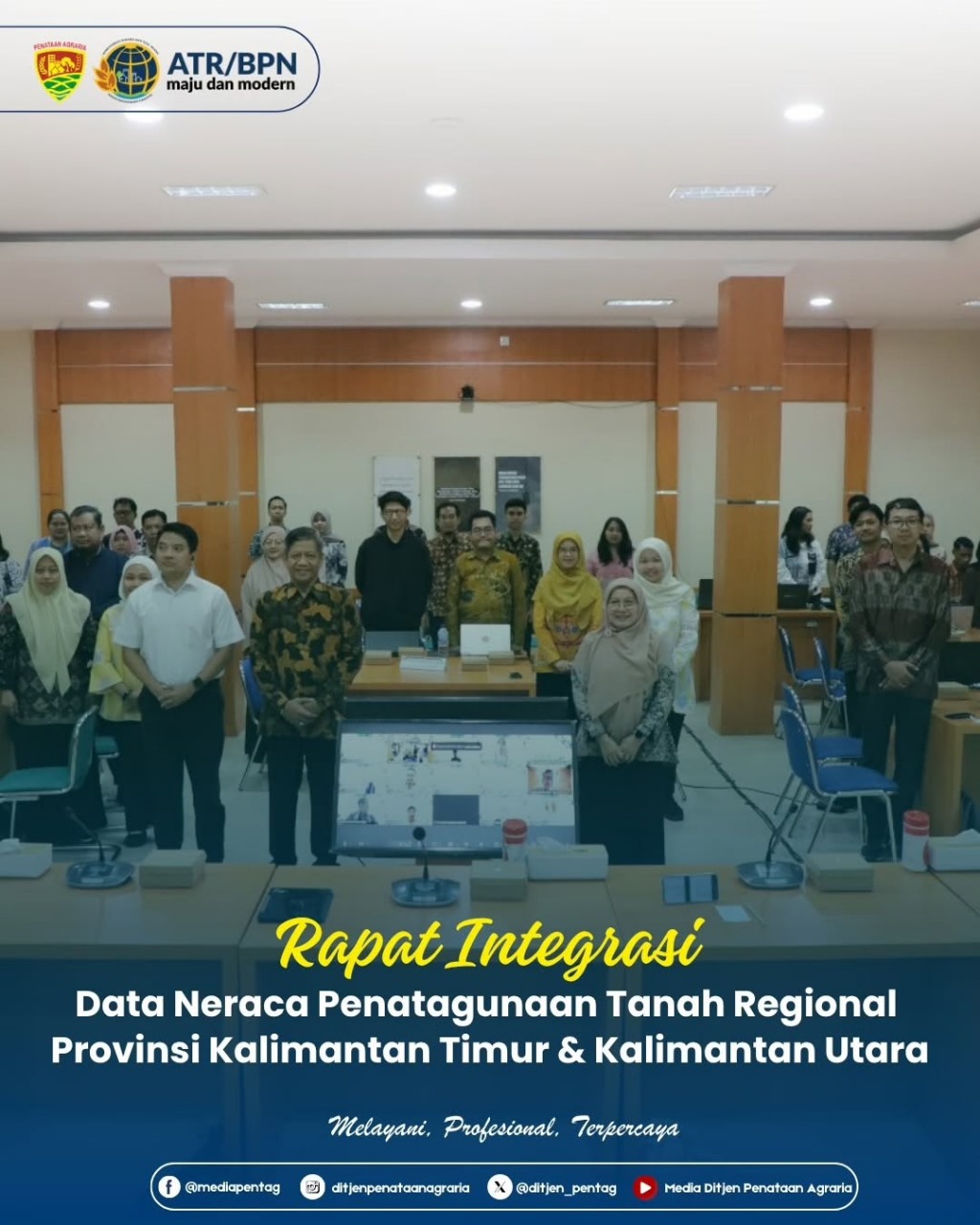 Rapat Integrasi Data Neraca Penatagunaan Tanah Regional di Kantor Wilayah BPN Provinsi Kalimantan Timur