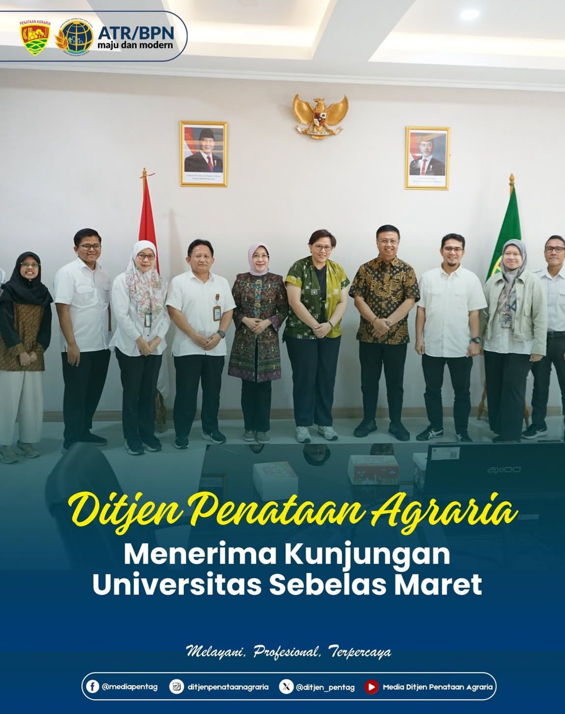 Ditjen Penataan Agraria Menerima Kunjungan Universitas Sebelas Maret